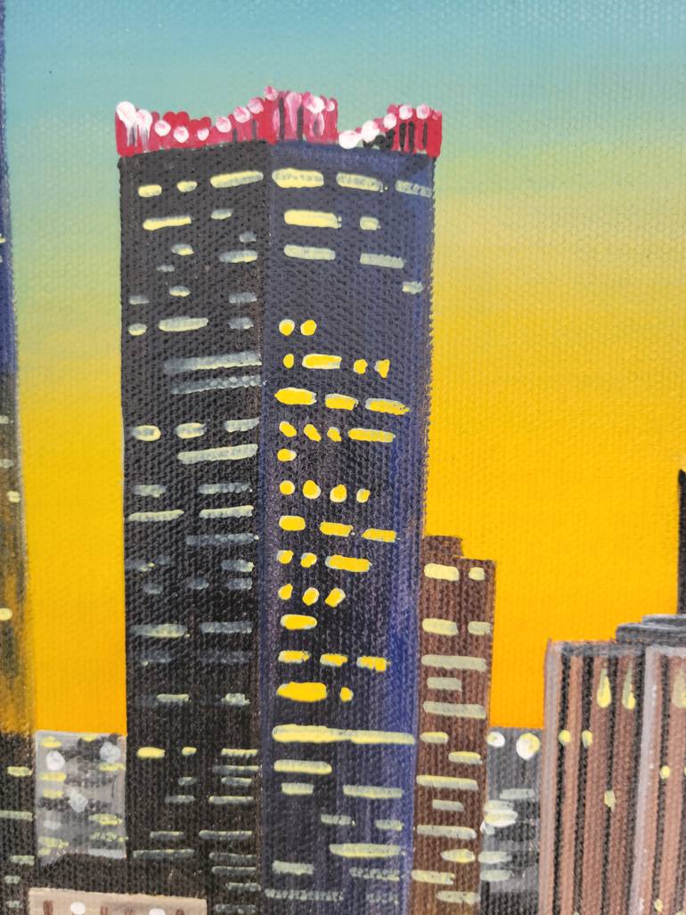 Original Photorealism Cities Painting by Asiya Nouretdinova
