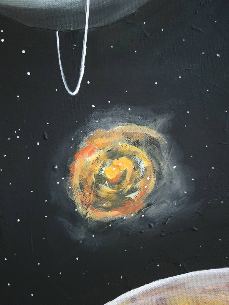 Original Realism Outer Space Painting by Asiya Nouretdinova
