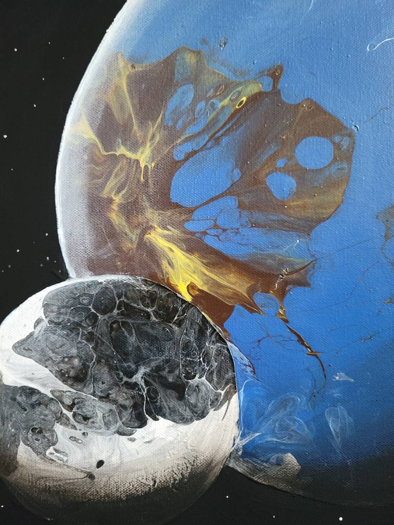 Original Realism Outer Space Painting by Asiya Nouretdinova
