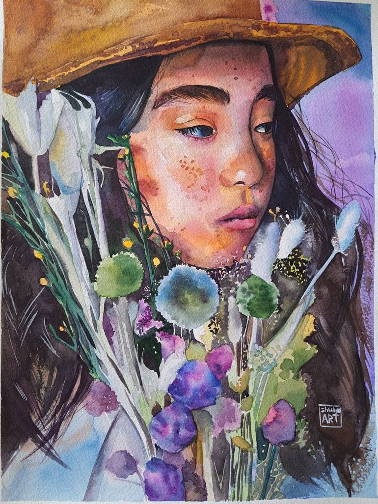 Watercolour Flowers paintings | Saatchi Art Saudi Arabia | Page 3, image size:770x1026