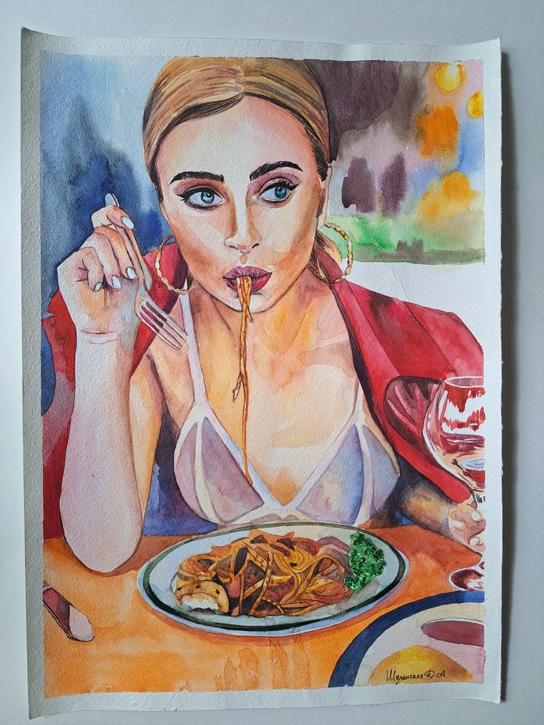 Original Pop Art Women Painting by Daria Shulyanskaya