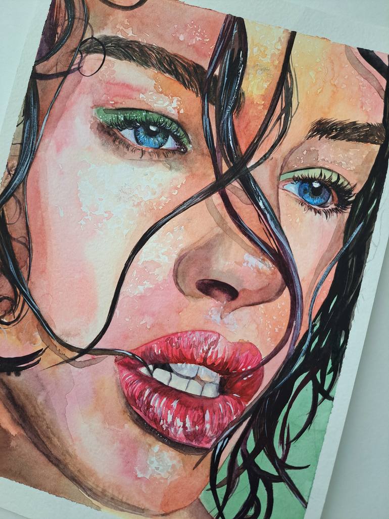 Original Pop Art Women Painting by Daria Shulyanskaya