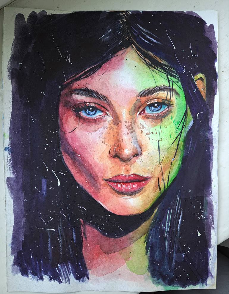 Original Pop Art Women Painting by Daria Shulyanskaya