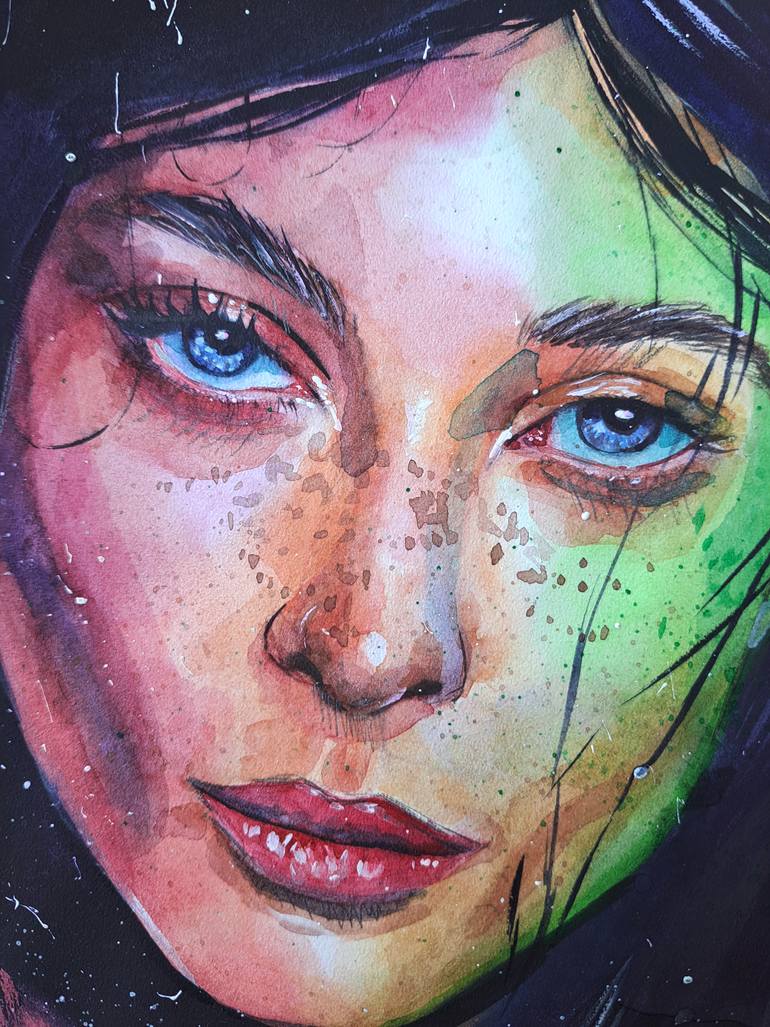 Original Pop Art Women Painting by Daria Shulyanskaya