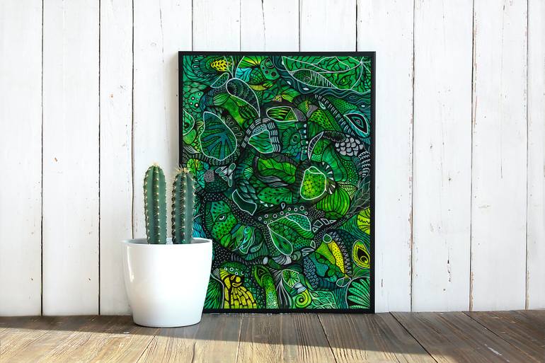 Original Minimalism Abstract Painting by Solene Lepavec