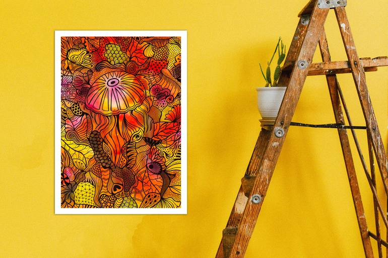 Original Abstract Animal Painting by Solene Lepavec