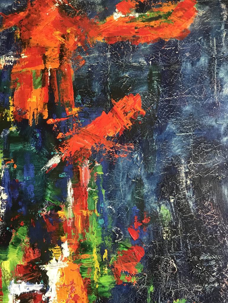 Original Abstract Expressionism Abstract Painting by Nikhi Aum