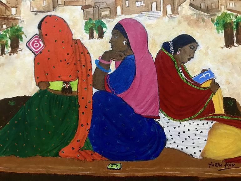 Original World Culture Painting by Nikhi Aum