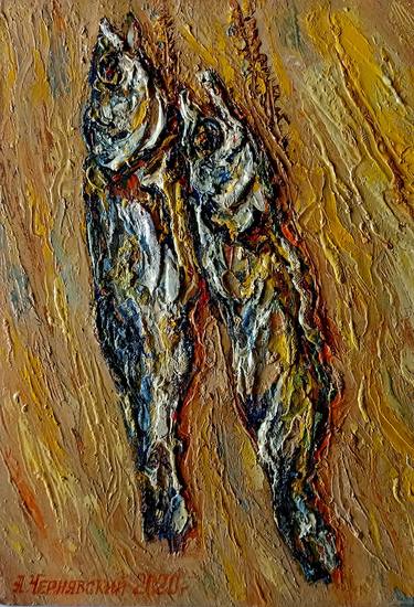 Print of Expressionism Fish Paintings by Anatolii Cherniavskii