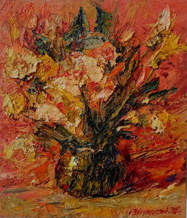 Print of Expressionism Floral Paintings by Anatolii Cherniavskii