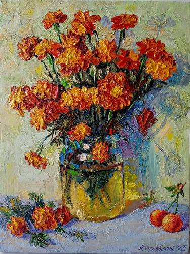 Original Fine Art Floral Paintings by Anatolii Cherniavskii