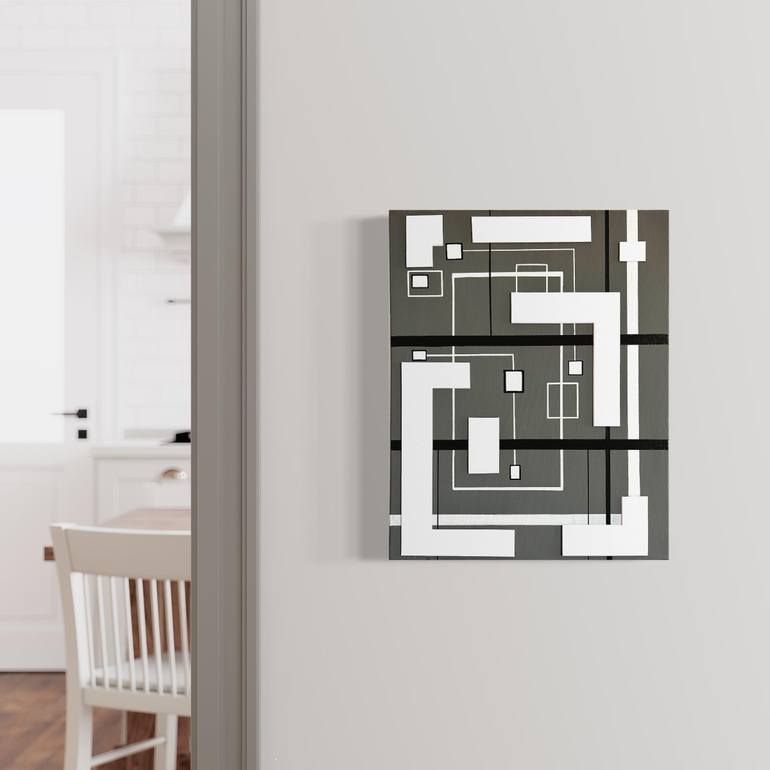 Original Minimalism Architecture Painting by Brande Wilkerson