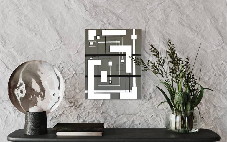 Original Minimalism Architecture Painting by Brande Wilkerson