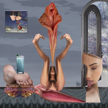 Print of Surrealism Erotic Digital by Hugh DOBBS