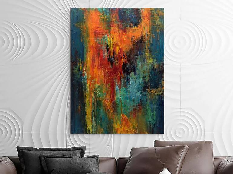 Original Abstract Expressionism Abstract Painting by Kateryna Fedotova