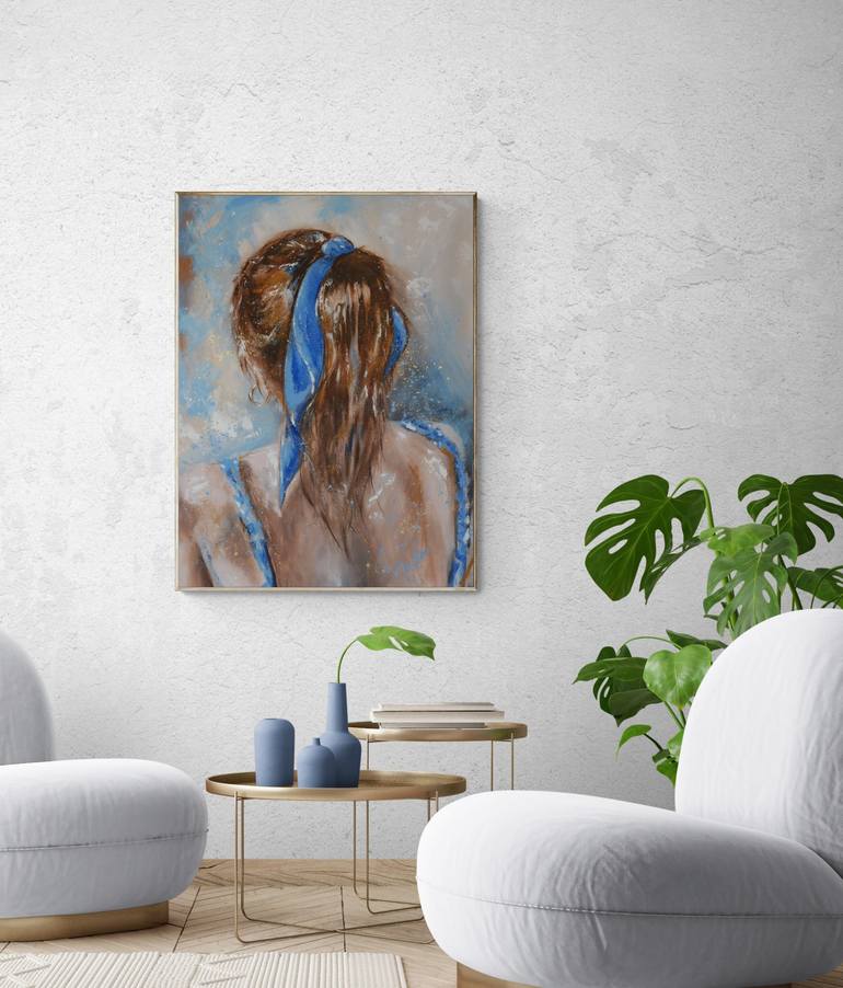 Original Fine Art Women Painting by Natalia Chrosna-Seroka