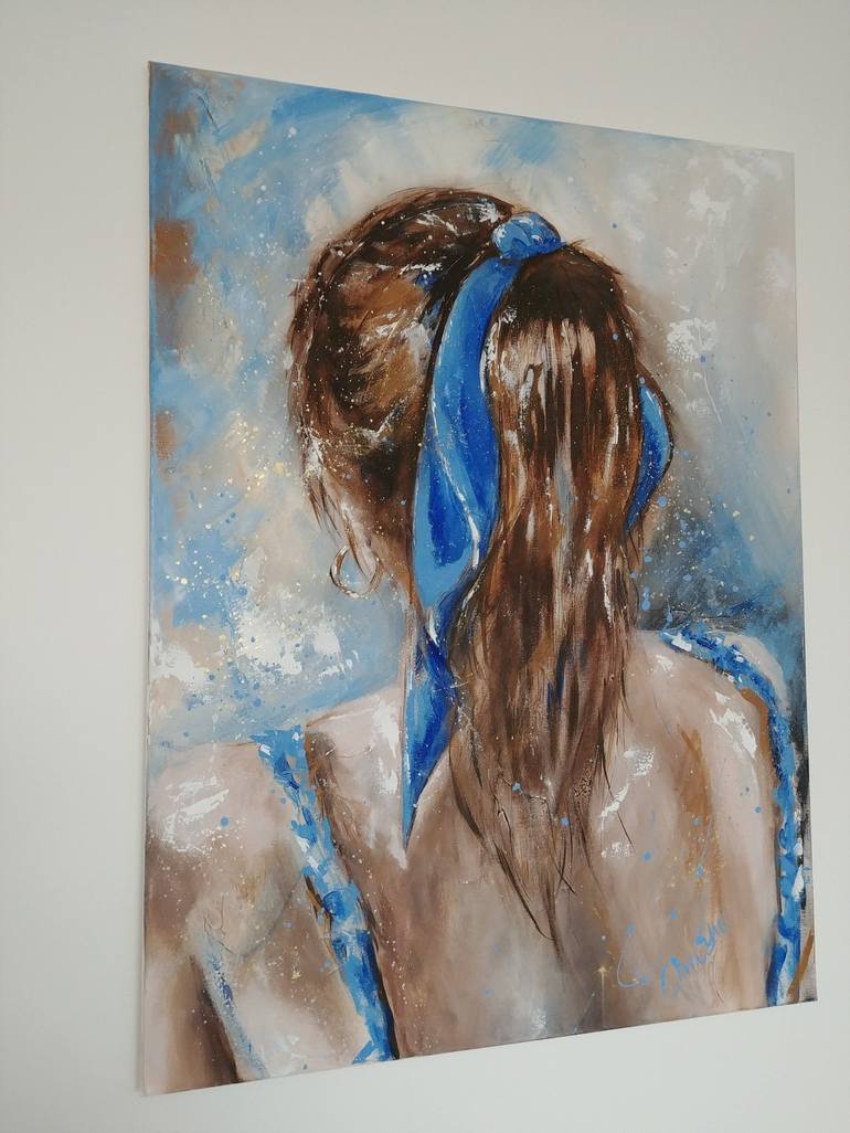 Original Fine Art Women Painting by Natalia Chrosna-Seroka