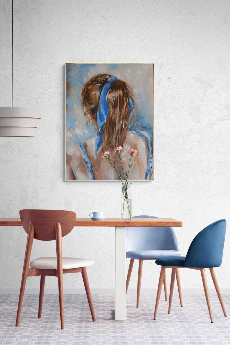 Original Fine Art Women Painting by Natalia Chrosna-Seroka