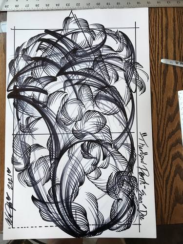 Original Conceptual Abstract Drawings by William  Ford Pyle