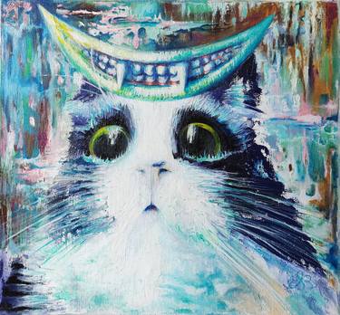 Print of Cats Paintings by Kateryna Stryzhenko
