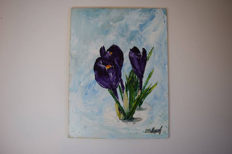 Original Abstract Floral Drawing by Alla Morozova