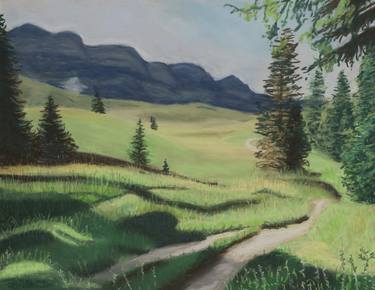 Original Contemporary Landscape Drawing by Myriam Mornac