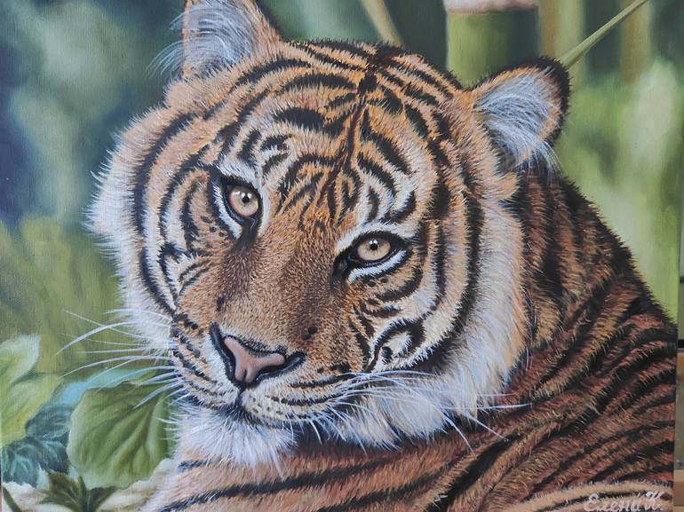 Malay tiger Painting by Elena Kozyutenko | Saatchi Art