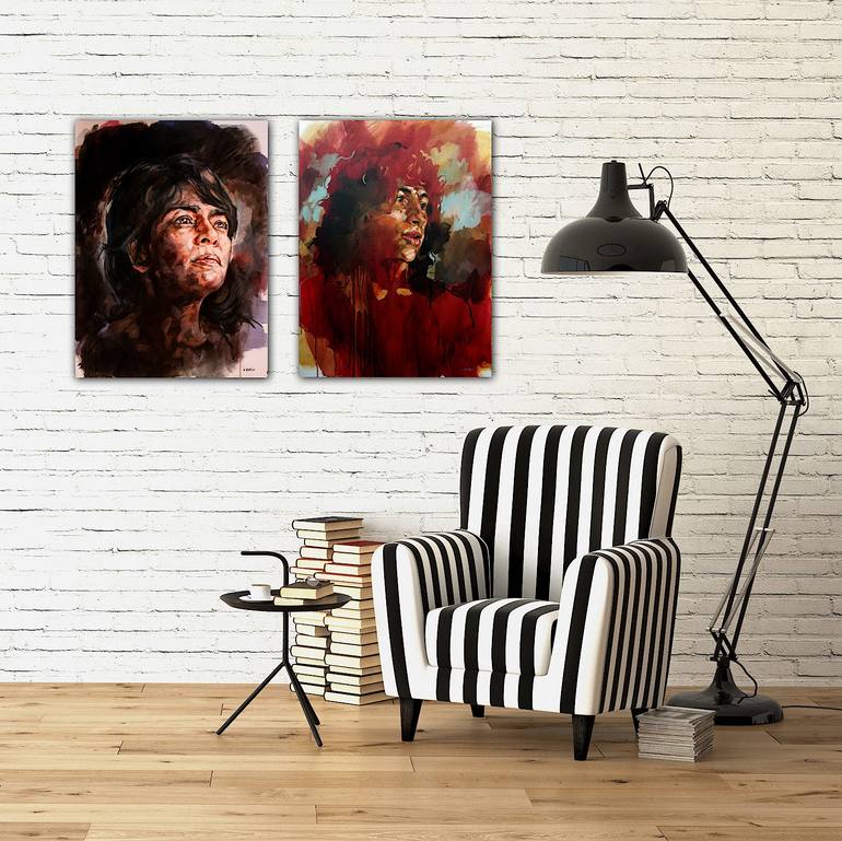 Original Figurative People Painting by Grace Kotze