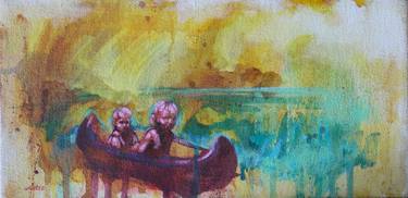 Original Abstract Expressionism Boat Paintings by Grace Kotze