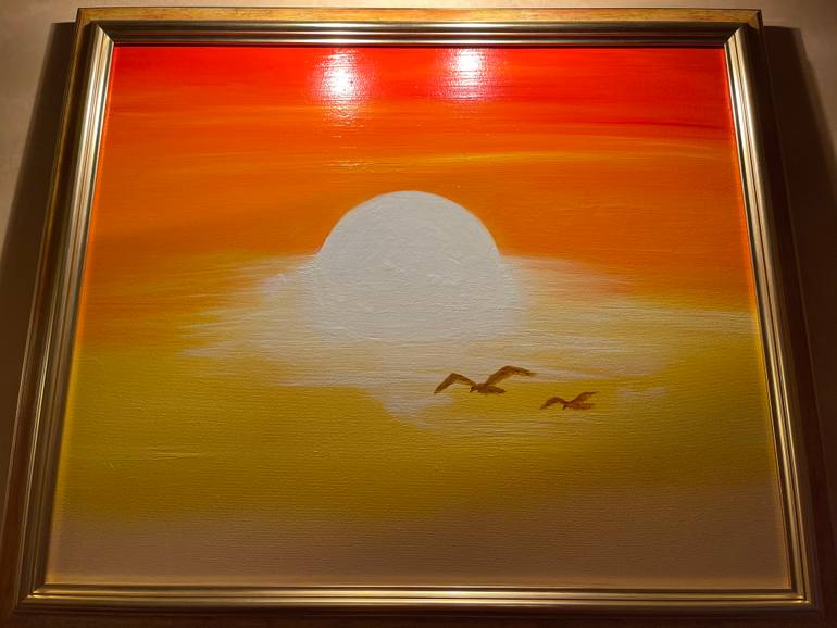 Original Minimalism Nature Painting by Alla Boiko