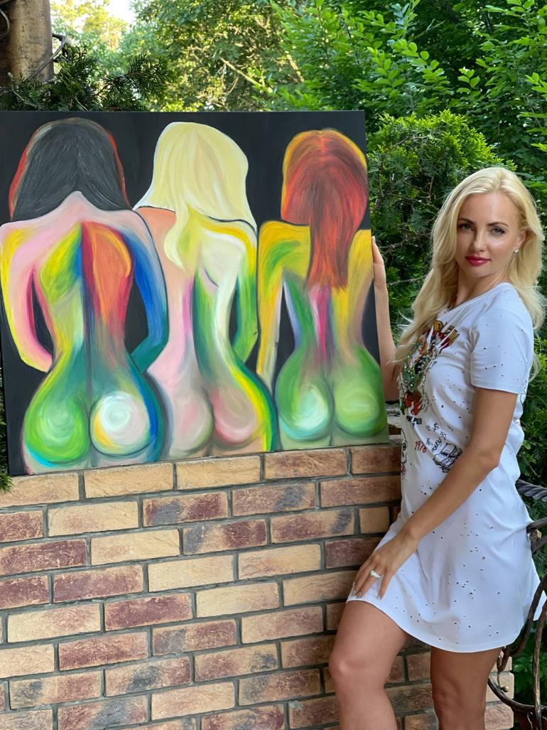 Original Abstract Body Painting by Alla Boiko