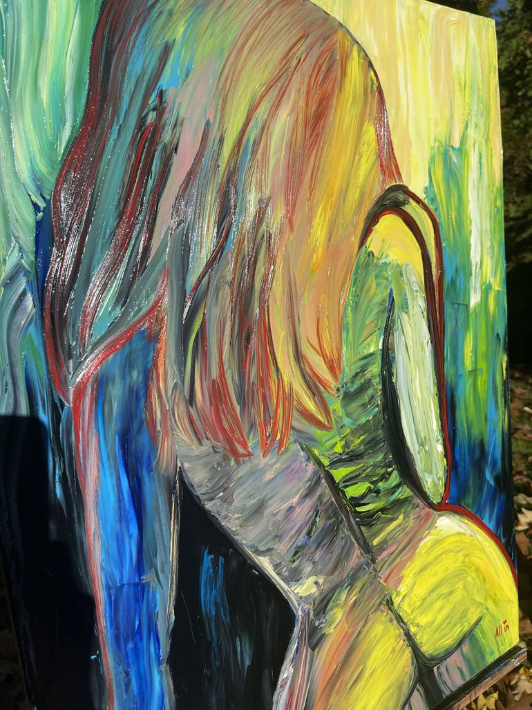 Original Abstract Expressionism Abstract Painting by Alla Boiko