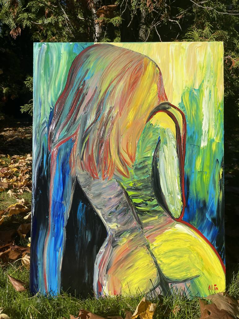 Original Abstract Expressionism Abstract Painting by Alla Boiko