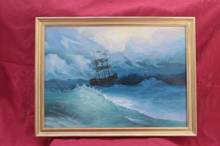 Original Boat Painting by Xiaoning Yu