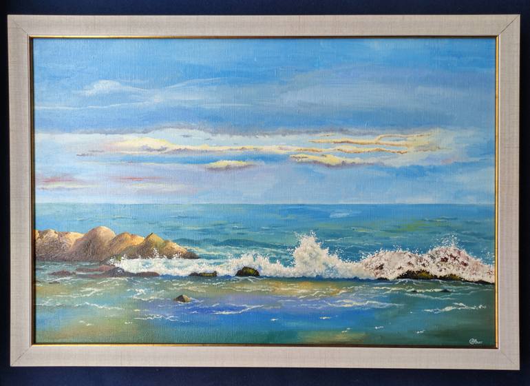 Original Expressionism Seascape Painting by Olga Dotsenko