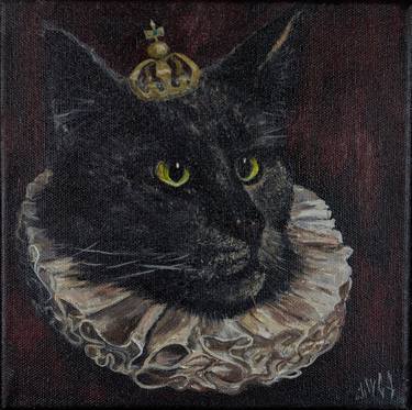 Original Fine Art Cats Paintings by Svitlana Hil-Zhuk