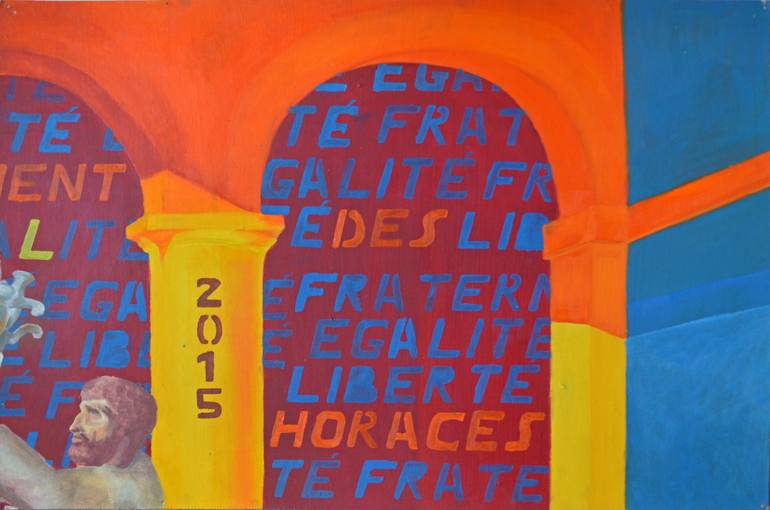 Original Pop Art Men Painting by Arthur Rusznak