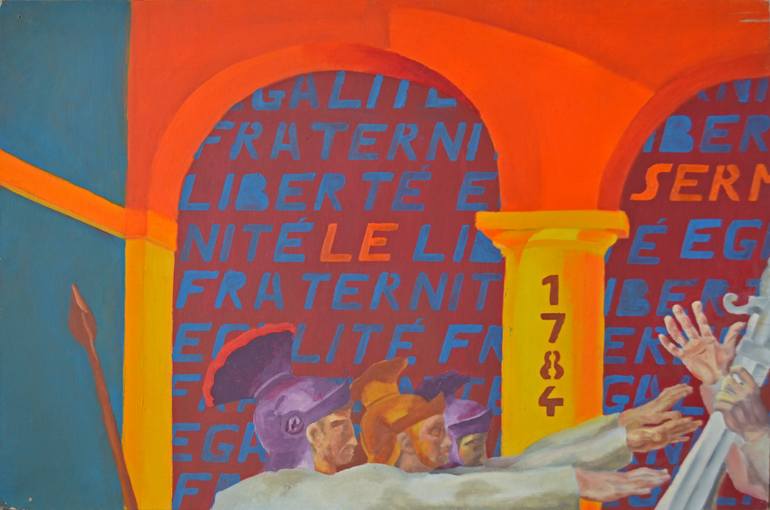 Original Pop Art Men Painting by Arthur Rusznak