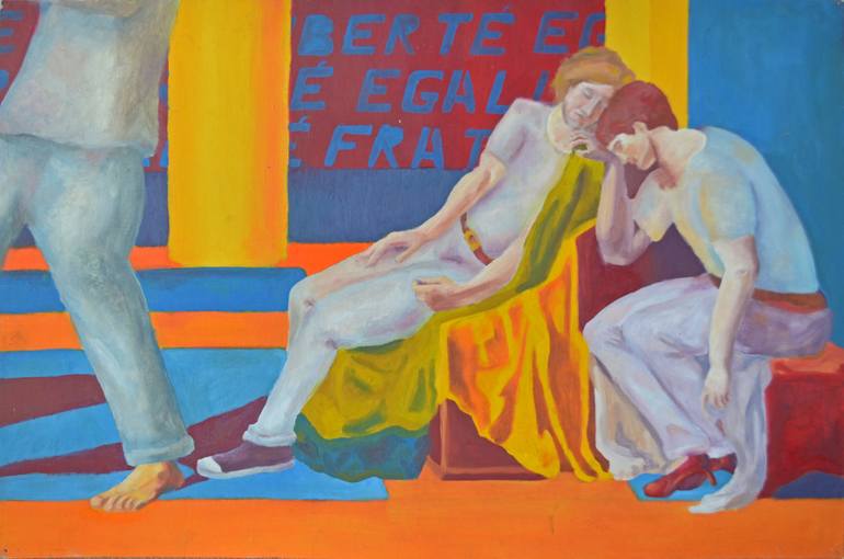 Original Pop Art Men Painting by Arthur Rusznak