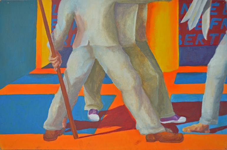 Original Pop Art Men Painting by Arthur Rusznak