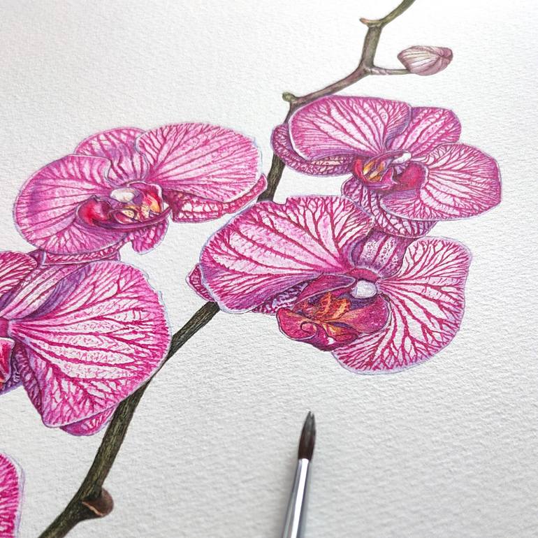 Original Figurative Botanic Painting by Yuliia Moiseieva