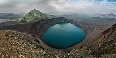 Hnausapollur (Bláhylur) crater in Landmannalaugar, Iceland thumb