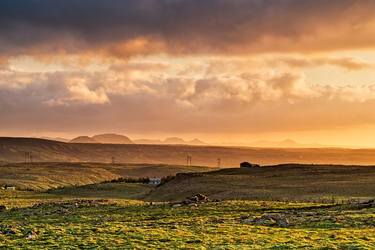 Sunset in Nesjavellir near Thingvellir National Park, Iceland thumb