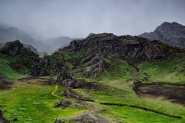 Nesjavellir mountains near Thingvellir National Park, Iceland thumb