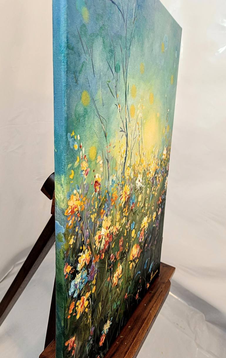 Original Color Field Painting Floral Painting by Svetlana Sokolova