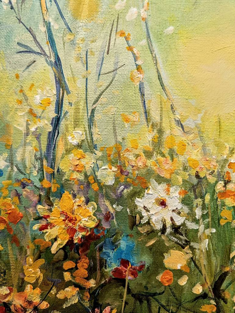 Original Color Field Painting Floral Painting by Svetlana Sokolova