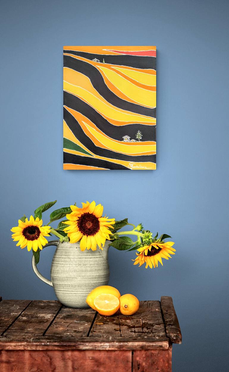 Original Abstract Landscape Painting by Svetlana Sokolova