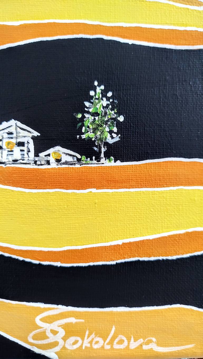 Original Abstract Landscape Painting by Svetlana Sokolova