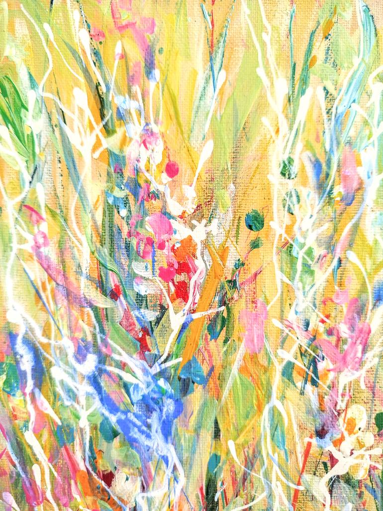 Original Abstract Floral Painting by Svetlana Sokolova