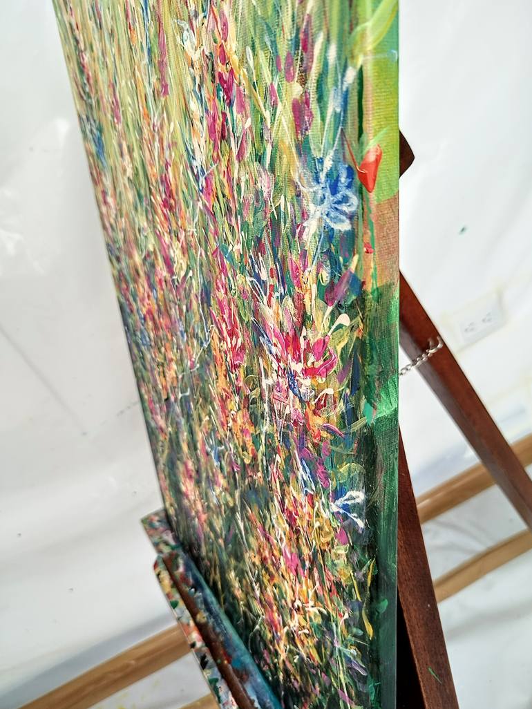 Original Abstract Floral Painting by Svetlana Sokolova